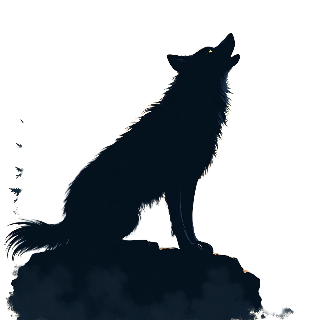 Howling Wolf Silhouette